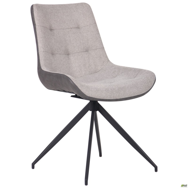 Стілець поворотний Aurora чорний / меланж сильвер AMF