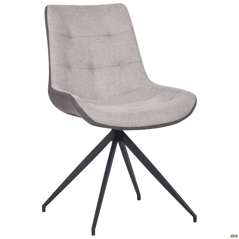 Стілець поворотний Aurora чорний / меланж сильвер AMF