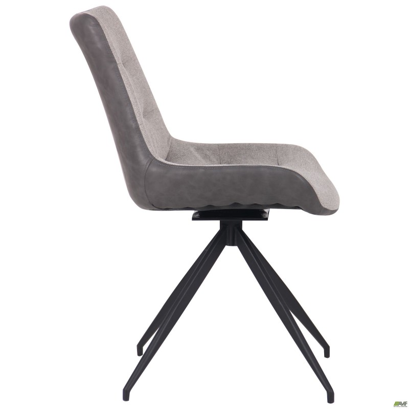 Стілець поворотний Aurora чорний / меланж сильвер AMF