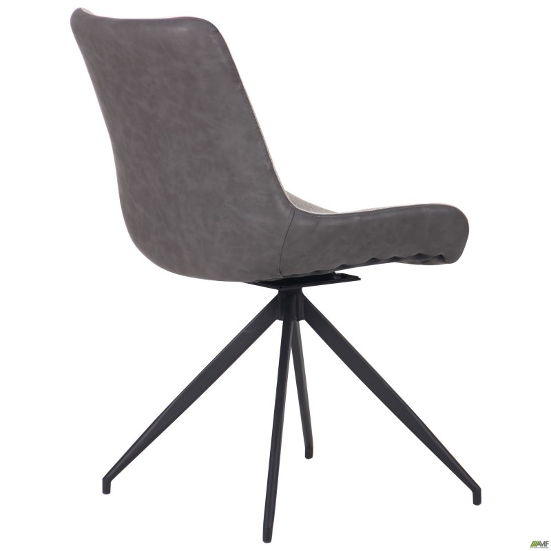 Стілець поворотний Aurora чорний / меланж сильвер AMF