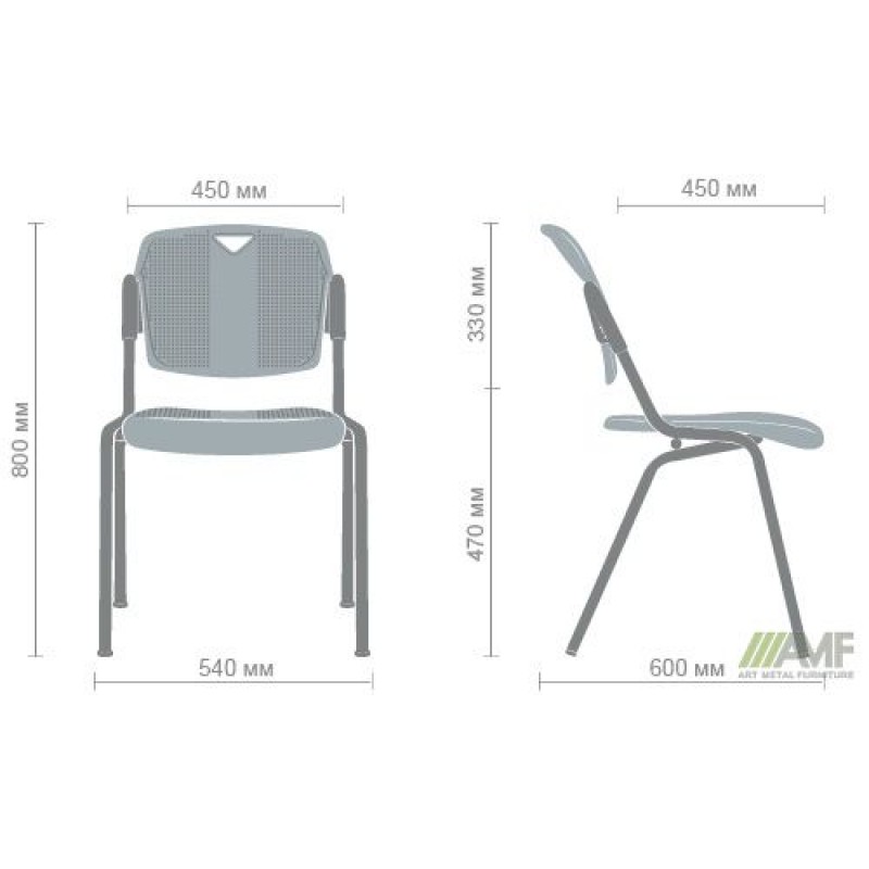 Стілець Рольф чорний пластик чорний AMF