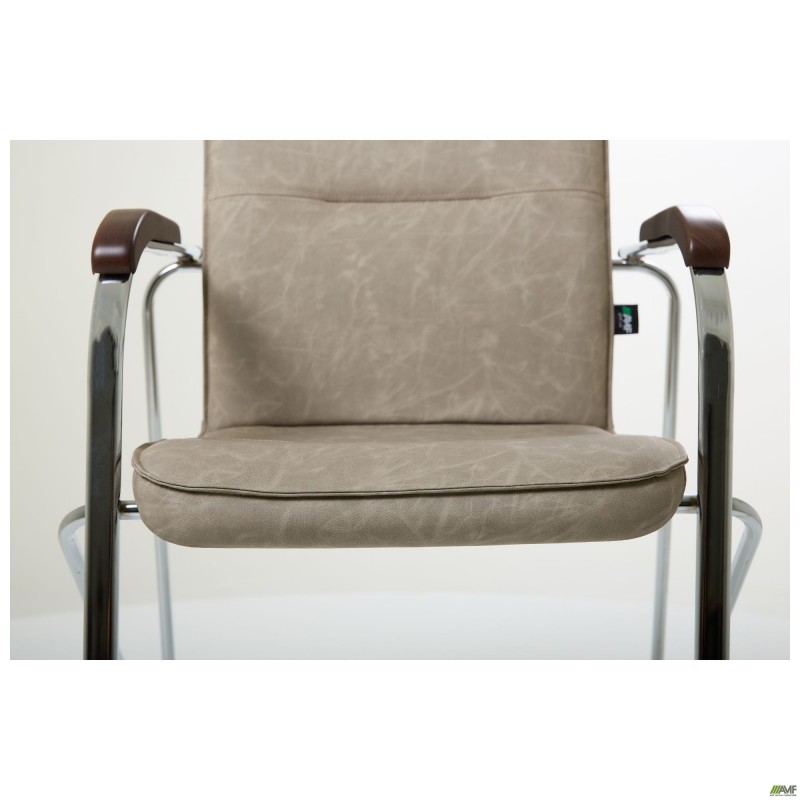Стілець Самба хром горіх WAX Light Grey без канта AMF