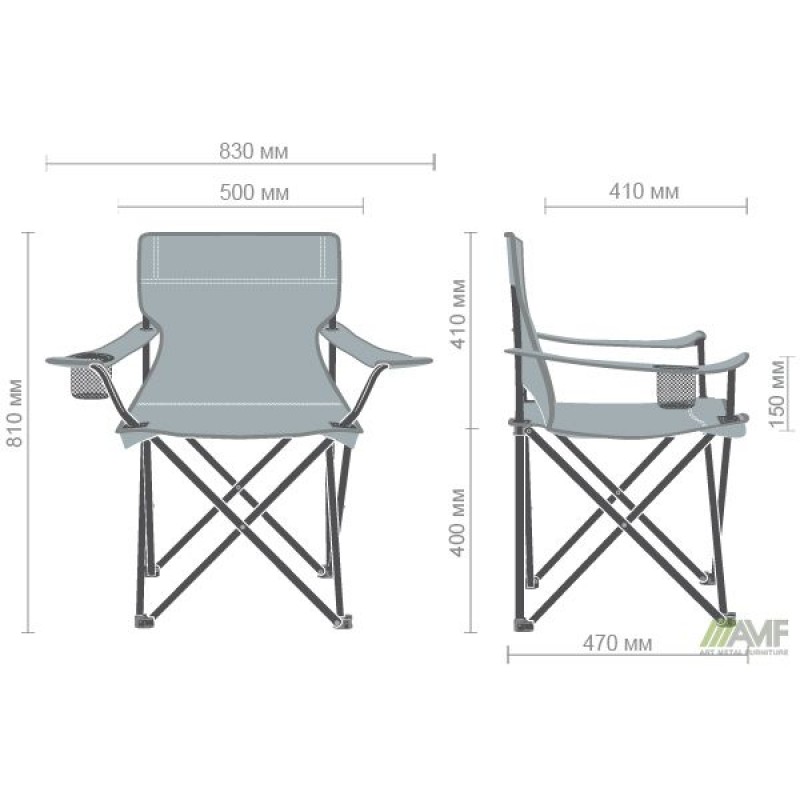 Стілець складаний Рибальський C3001 т.зелений AMF