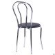Стілець Тюльпан хром Шкірозамінник чорний AMF