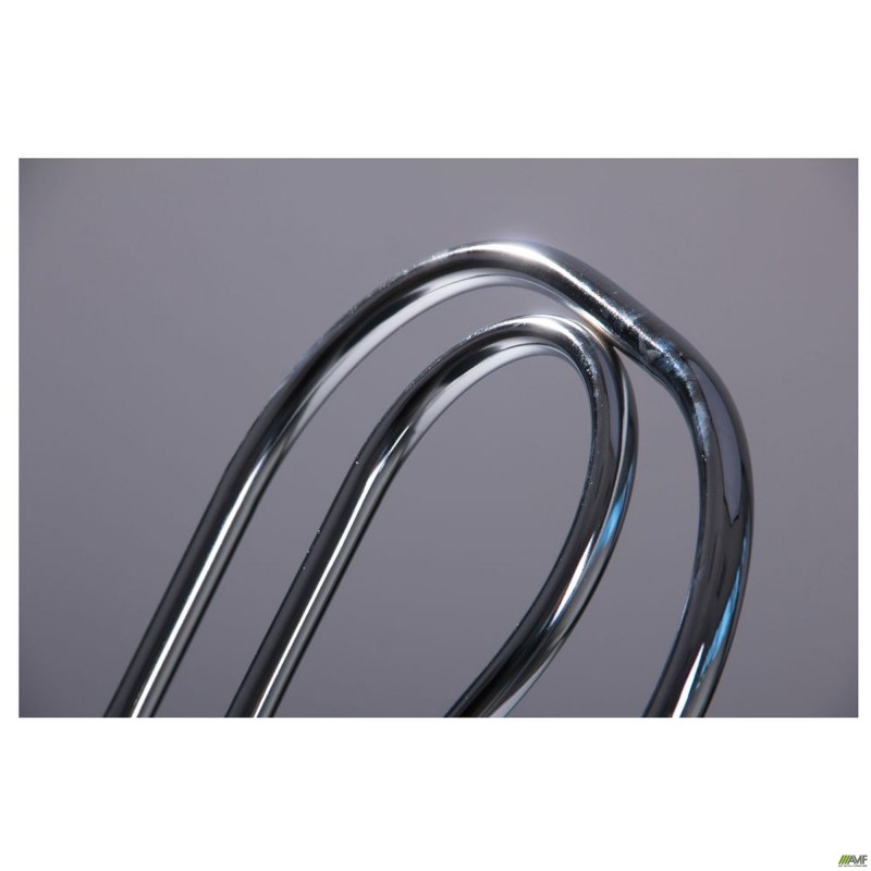 Стілець Тюльпан хром Шкірозамінник чорний AMF