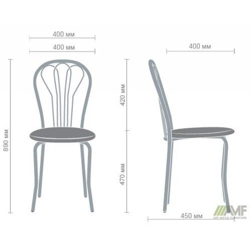 Стілець Ванеса чорний Неаполь N-17 AMF