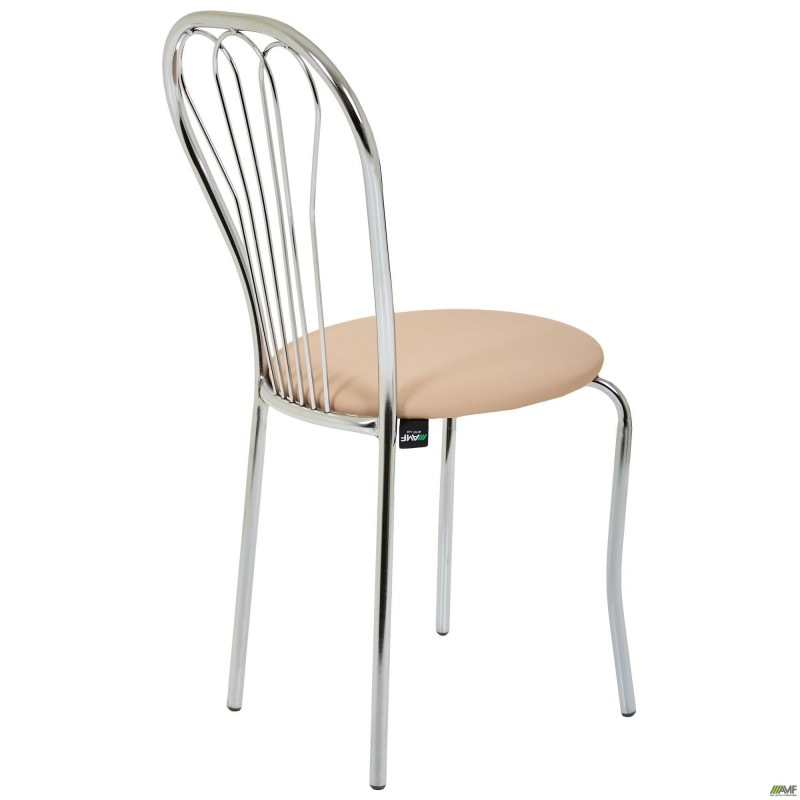 Стілець Ванеса хром Шкірозамінник бежевий AMF