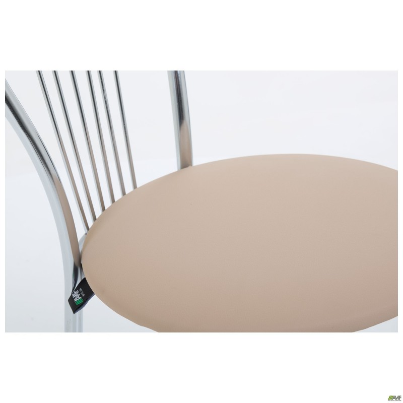 Стілець Ванеса хром Шкірозамінник бежевий AMF