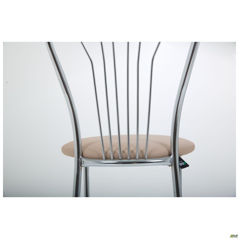 Стілець Ванеса хром Шкірозамінник бежевий AMF
