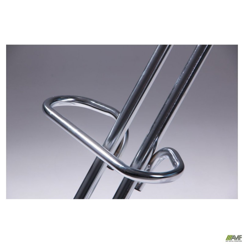 Стілець Зета Хокер хром Шкірозамінник чорний AMF