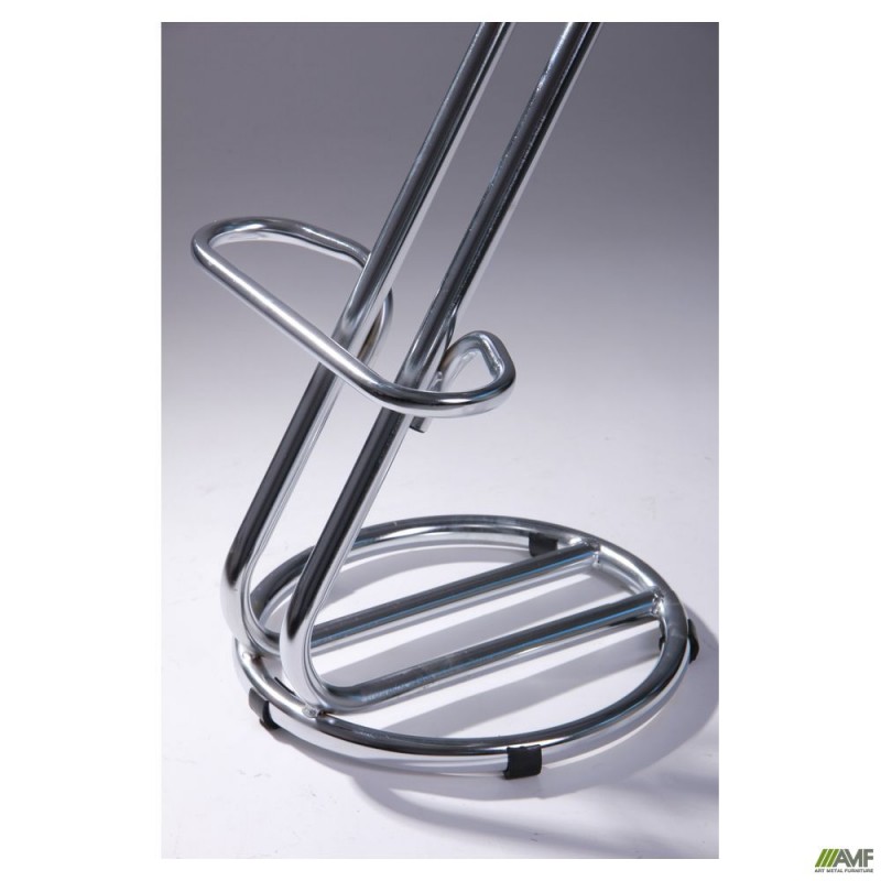 Стілець Зета Хокер хром Шкірозамінник чорний AMF