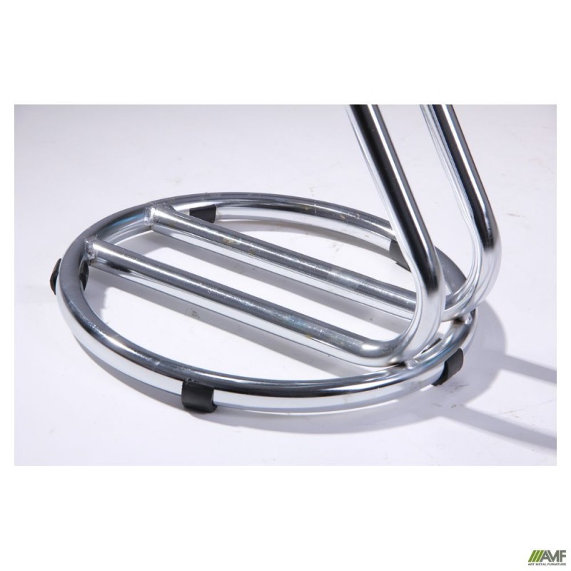 Стілець Зета Хокер хром Шкірозамінник чорний AMF