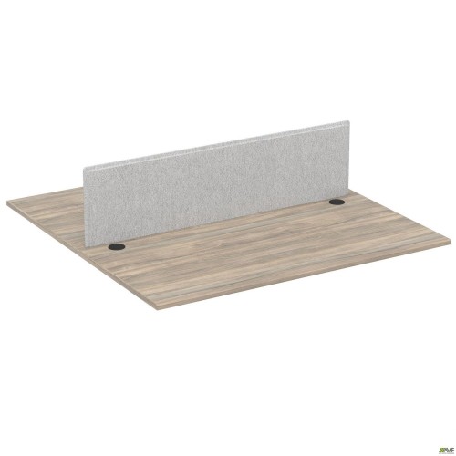 Стільниця станції пристав. з укороч.перемич+Перегор SIG-554 (1387х1600х750) Чорний граф/В'яз Ліб/Сірий AMF