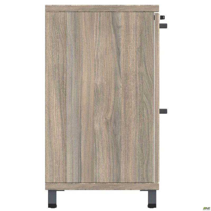 Тумба-помічник SIG-402-1 (1600х420х750мм) Опори, ручки Чорний графіт/В'яз Ліберті Димчастий AMF