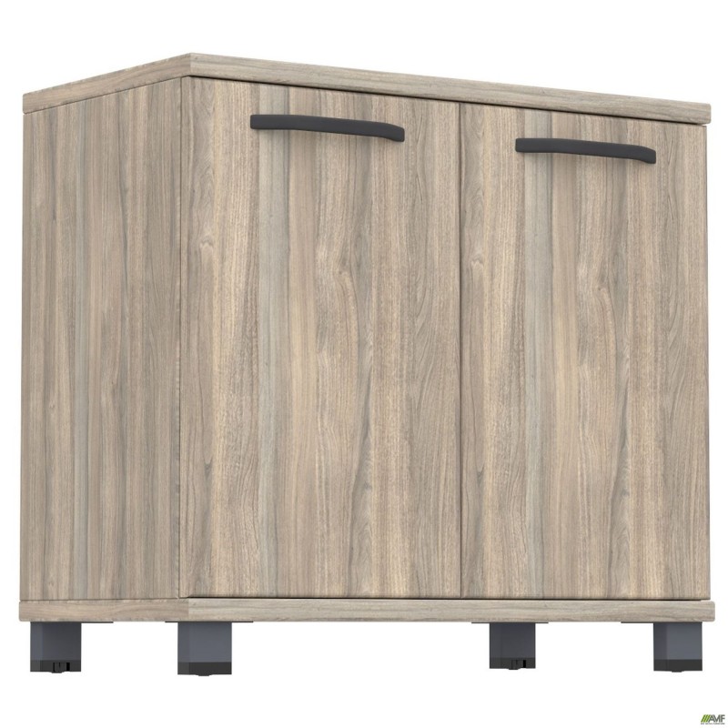 Тумба-помічник SIG-402 (800х420х750мм) Опори, ручки Чорний графіт/В'яз Ліберті Димчастий AMF