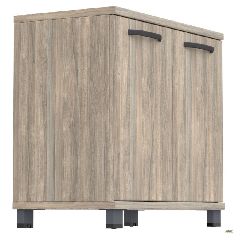 Тумба-помічник SIG-402 (800х420х750мм) Опори, ручки Чорний графіт/В'яз Ліберті Димчастий AMF