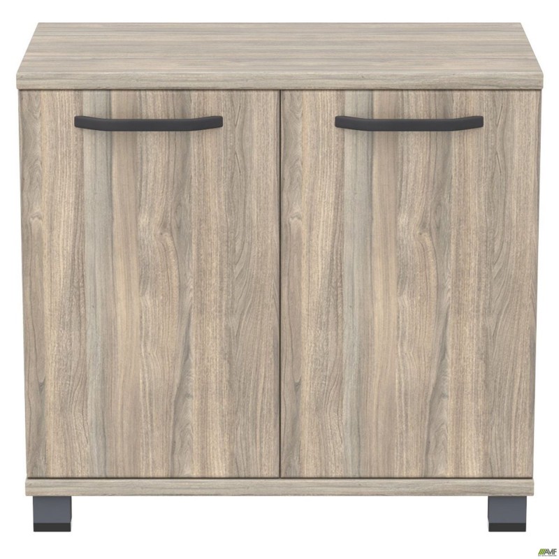 Тумба-помічник SIG-402 (800х420х750мм) Опори, ручки Чорний графіт/В'яз Ліберті Димчастий AMF