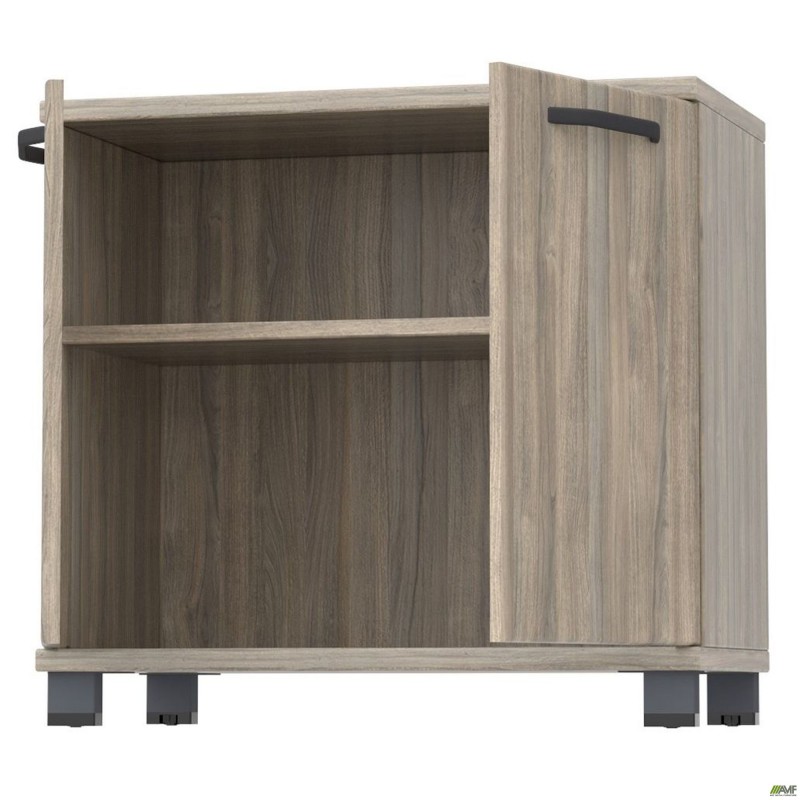 Тумба-помічник SIG-402 (800х420х750мм) Опори, ручки Чорний графіт/В'яз Ліберті Димчастий AMF