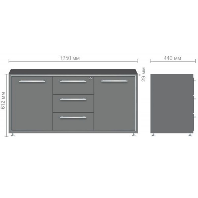 Тумба-помічник стаціонарна Онiкс 1250х440х612 Венге прованс AMF