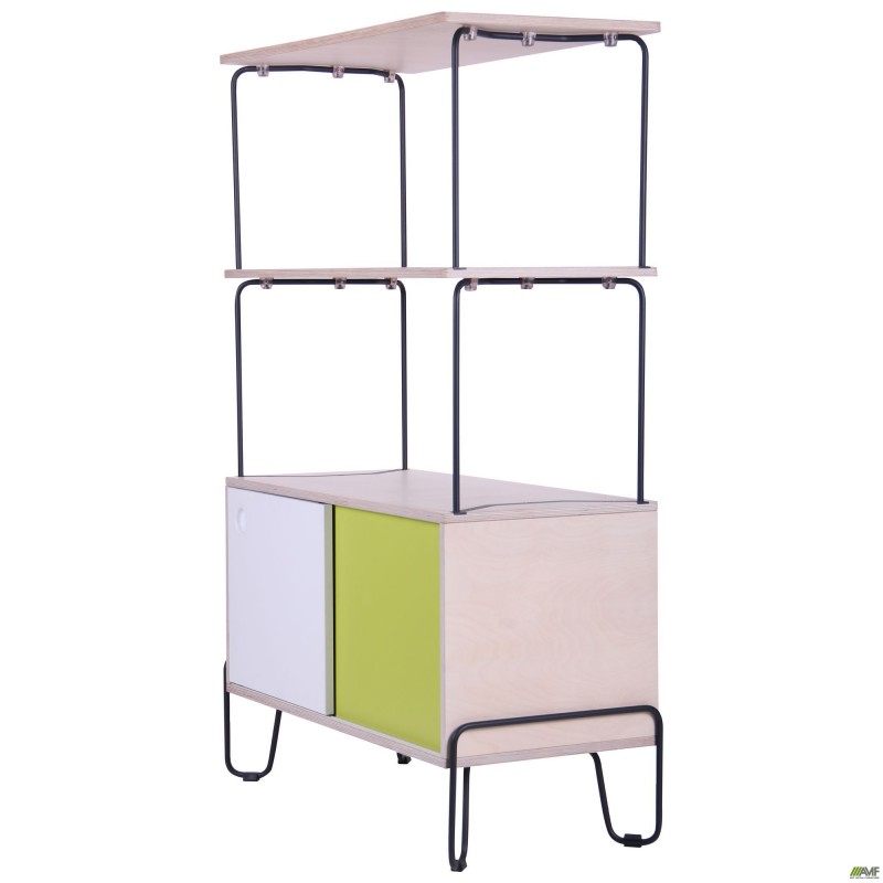 Тумба Rocky + 2 полицi, черний графiт AMF