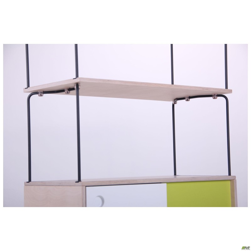 Тумба Rocky + 2 полицi, черний графiт AMF