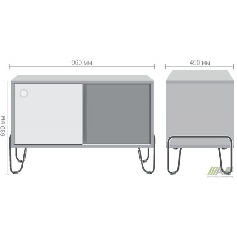 Тумба Rocky черный графiт AMF