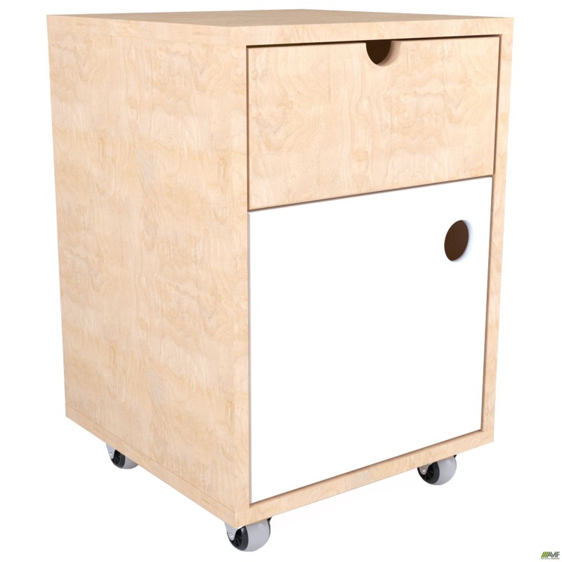 Тумба мобільна Co-working CW-400 (395х400х585) Фанера / Лайм / Білий AMF