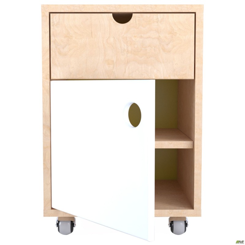 Тумба мобільна Co-working CW-400 (395х400х585) Фанера / Лайм / Білий AMF