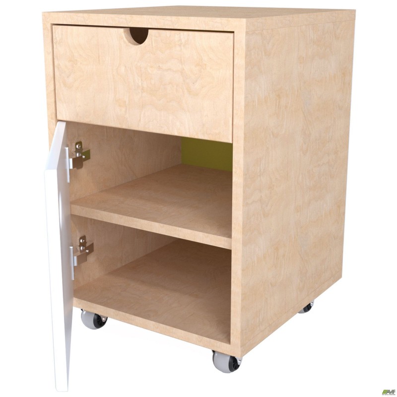 Тумба мобільна Co-working CW-400 (395х400х585) Фанера / Лайм / Білий AMF