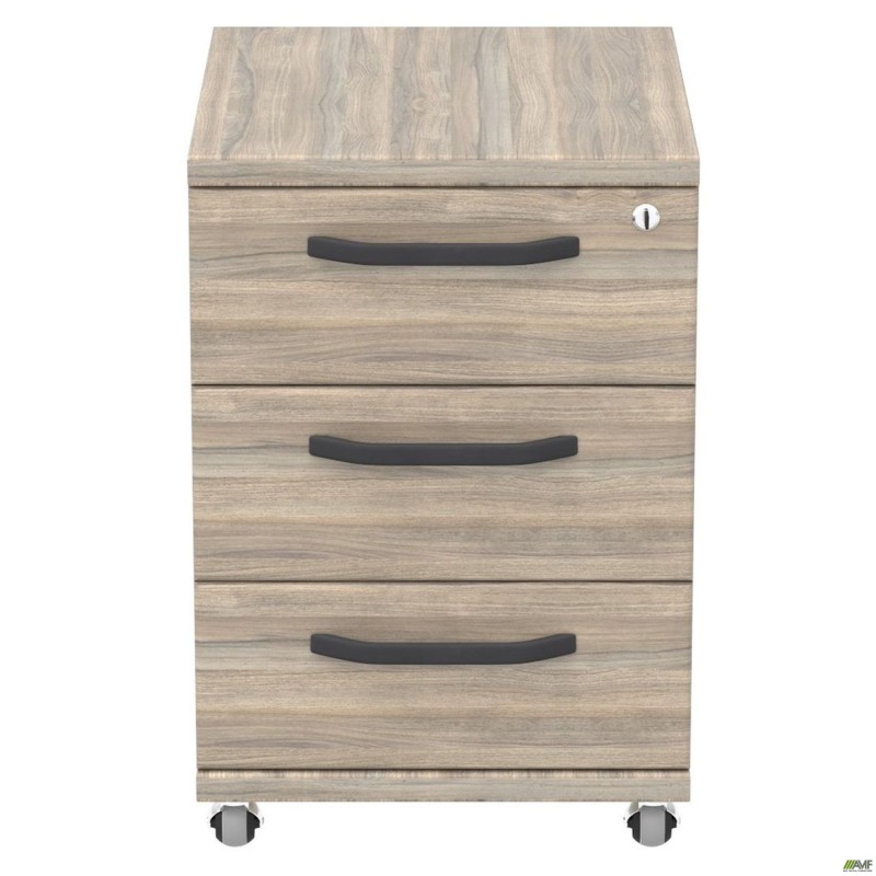 Тумба мобільна SIG-406 (420х420х630мм) Ручки Чорний/В'яз Ліберті Димчастий AMF