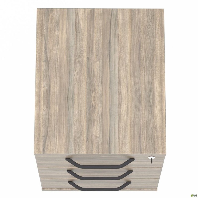 Тумба мобільна SIG-406 (420х420х630мм) Ручки Чорний/В'яз Ліберті Димчастий AMF