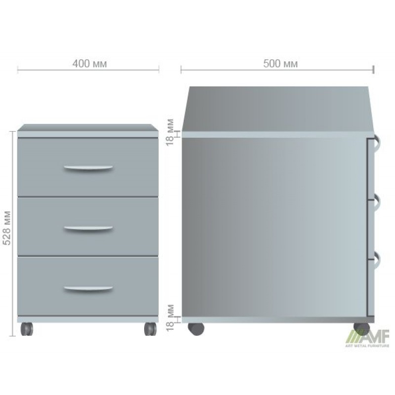 Тумба мобільна SL-421 (400х500х528мм) в'яз Ліберті AMF