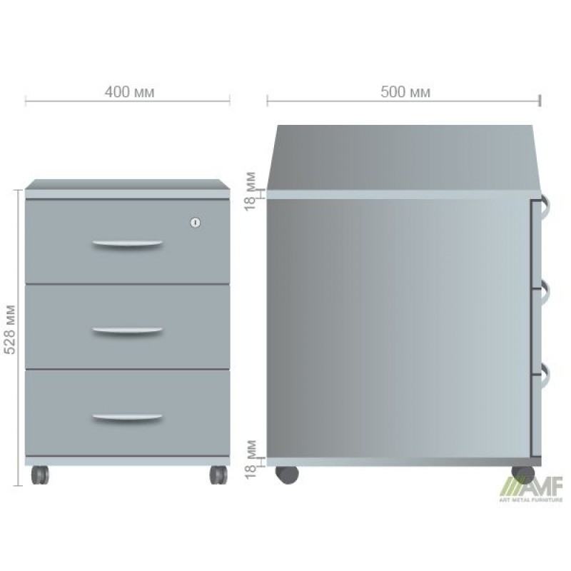 Тумба мобільна SL-422 (400х500х528мм) в'яз Ліберті AMF
