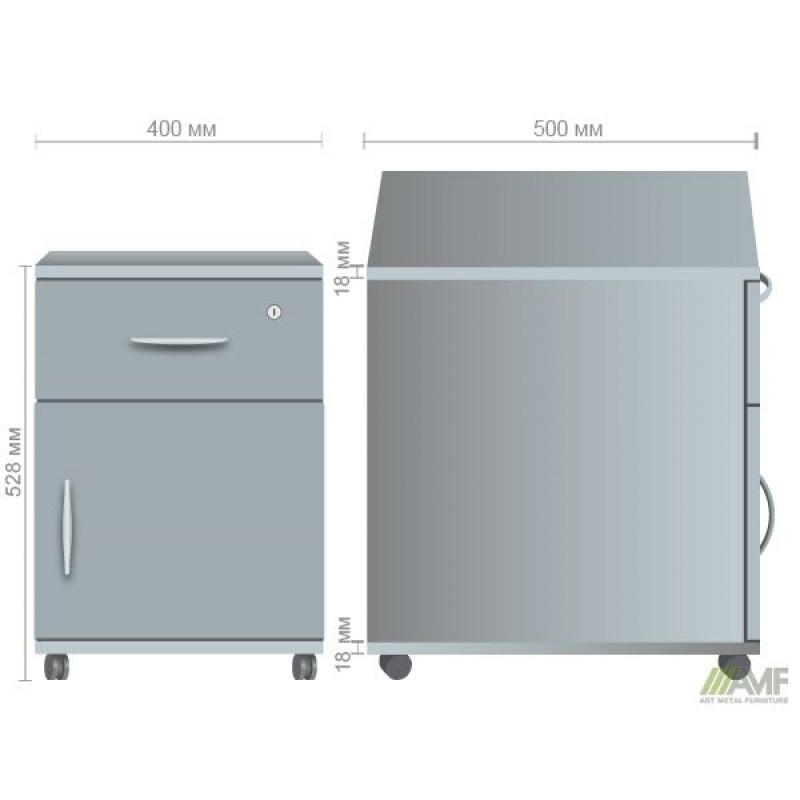 Тумба мобільна SL-423 (400х500х528мм) в'яз Ліберті AMF