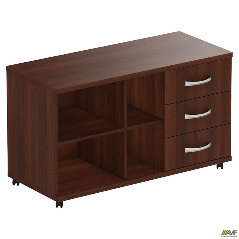 Тумба мобільна МГ-408R (1046х450х620мм) горіх темний (в зборі) AMF