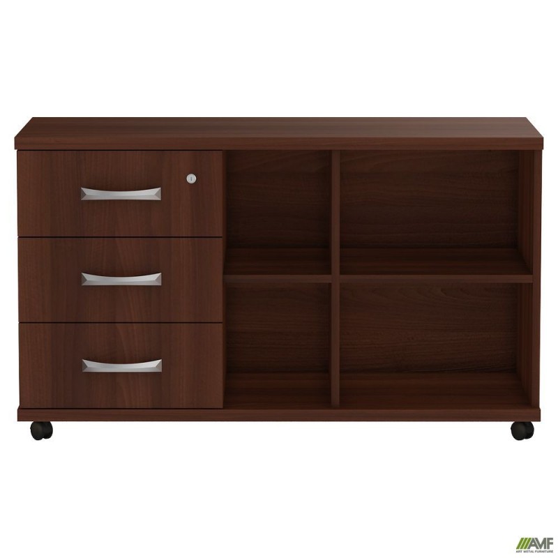 Тумба мобільна з ЦЗ МГ-408L (1046х450х620мм) горіх темний (в зборі) AMF