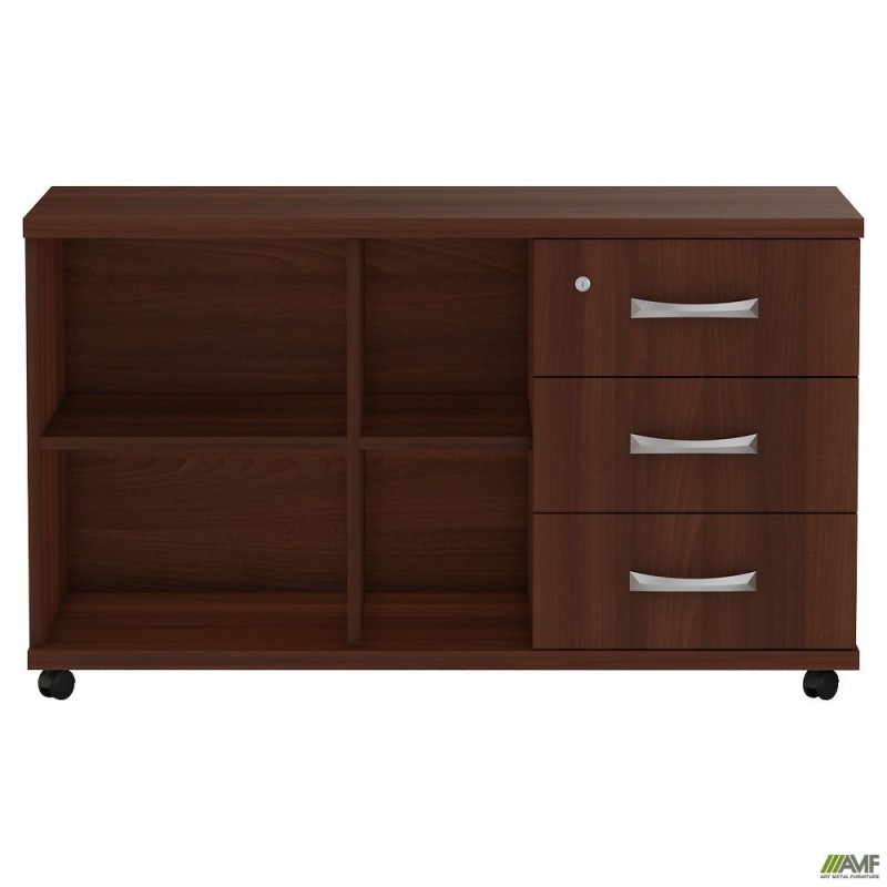 Тумба мобільна з ЦЗ МГ-408R (1046х450х620мм) горіх темний (в зборі) AMF
