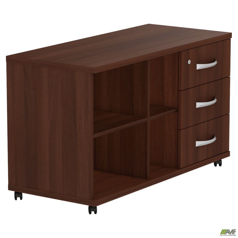 Тумба мобільна з ЦЗ МГ-408R (1046х450х620мм) горіх темний (в зборі) AMF