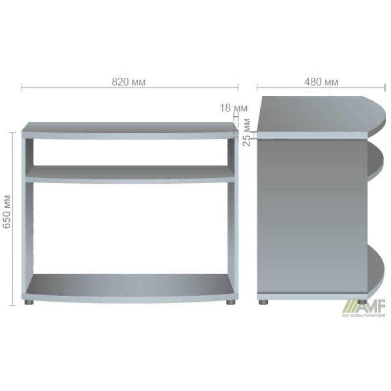 Тумба під ТВ МГ-417 (816х480х650мм) горіх темний AMF
