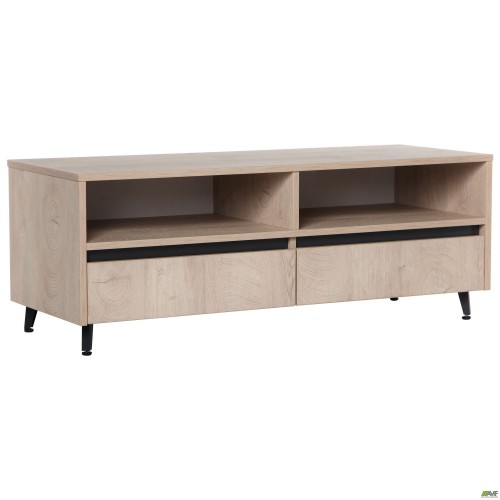 Тумба під ТВ Pluto TV-1 (1200х450х500Н) Дуб Ендгрейн/Чорний графіт AMF