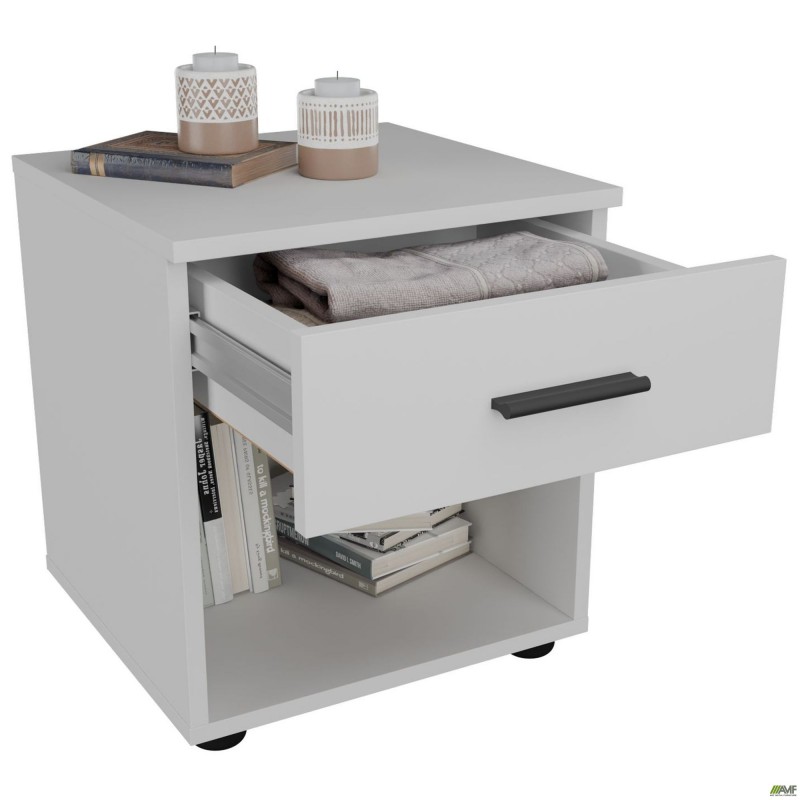 Тумба приліжкова City одна шухляда (400х400х450Н) Білий AMF