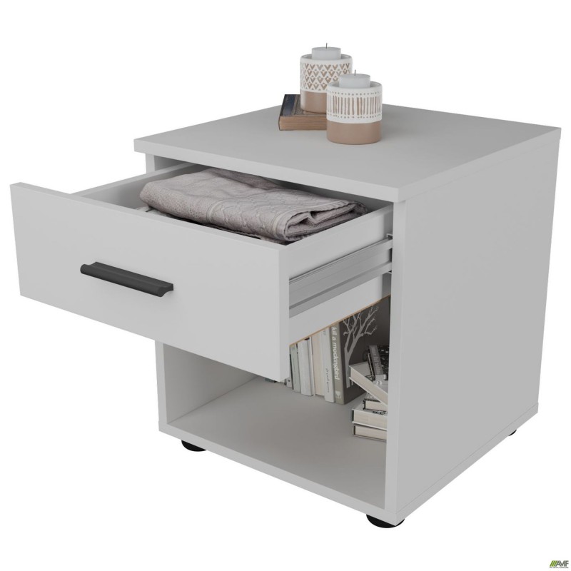 Тумба приліжкова City одна шухляда (400х400х450Н) Білий AMF