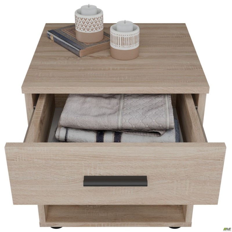 Тумба приліжкова City одна шухляда (400х400х450Н) Дуб Сонома AMF