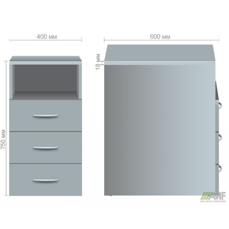 Тумба приставна SL-402 (400х600х750мм) в'яз Ліберті AMF