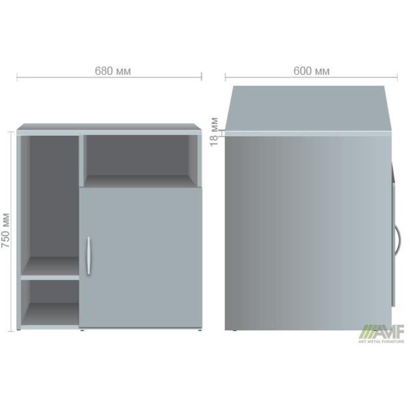 Тумба приставна SL-403 (680х600х750мм) в'яз Ліберті AMF