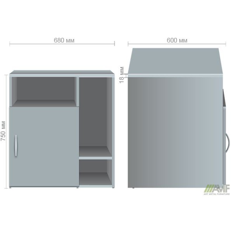 Тумба приставна SL-404 (680х600х750мм) в'яз Ліберті AMF