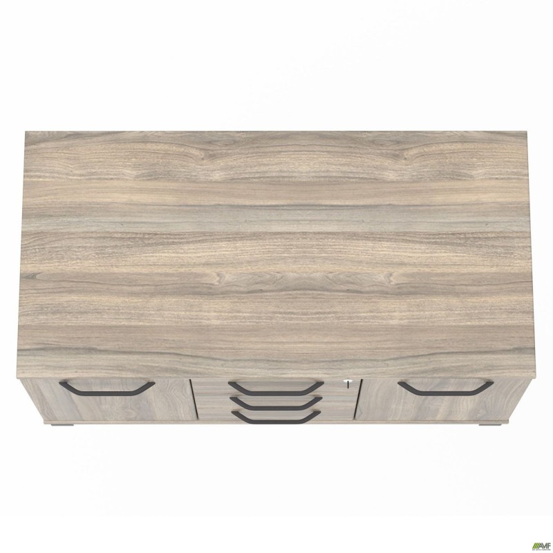 Тумба стаціонарна SIG-401 (1200х600х645мм) Опори, ручки Чорний графіт/В'яз Ліберті Димчастий AMF