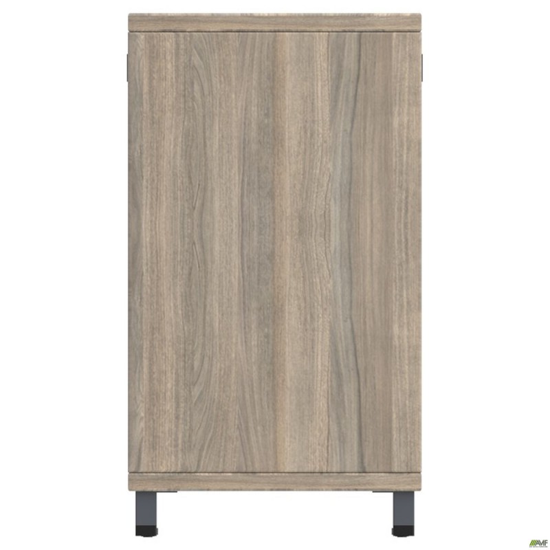 Тумба з розсувними дверима SIG-403-1 (1600х420х645мм) Опора Чорний графіт/В'яз Ліберті Димчастий AMF