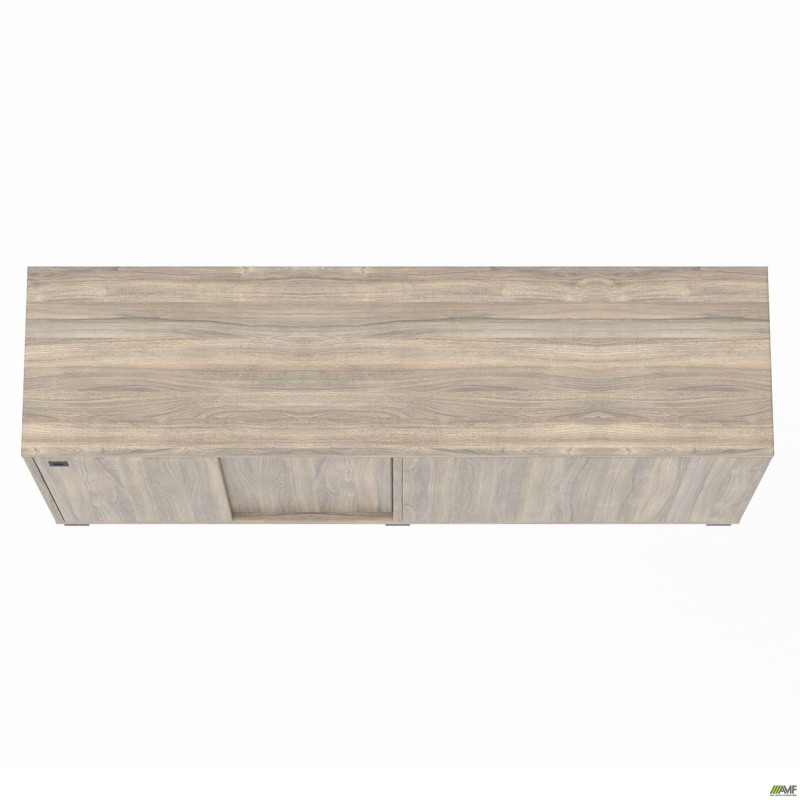 Тумба з розсувними дверима SIG-403-1 (1600х420х645мм) Опора Чорний графіт/В'яз Ліберті Димчастий AMF