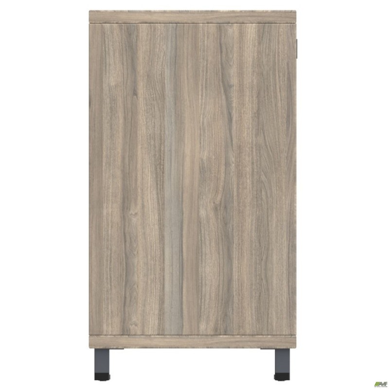 Тумба з розсувними дверима SIG-403 (800х420х750мм) Опора Чорний графіт/В'яз Ліберті Димчастий AMF